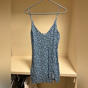 Reformation blue floral mini dress